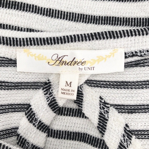 Andree by Unit for Anthropologie Womens Size Medium Striped Split Back Shirt - Picture 7 of 9